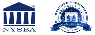 Logos for the New York State Bar Association and the Brooklyn Bar Association